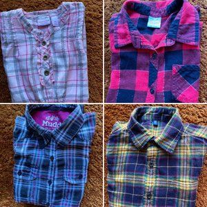 4 pc. of pre-owned Girl Plaid Shirts